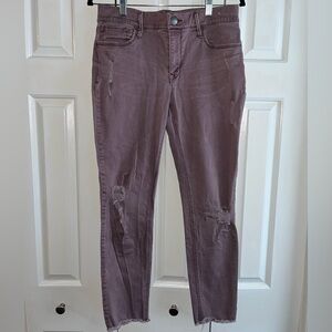 Express Stretch Ankle Mid Rise Jean in Purple - size 8R